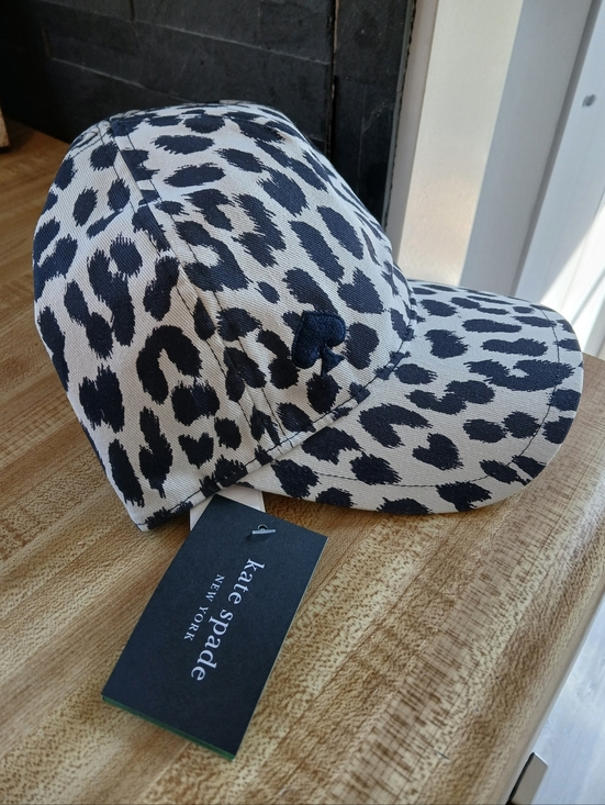 kate spade Accessories - Kate Spade NWT Navy/White Leopard Spot Baseball Cap